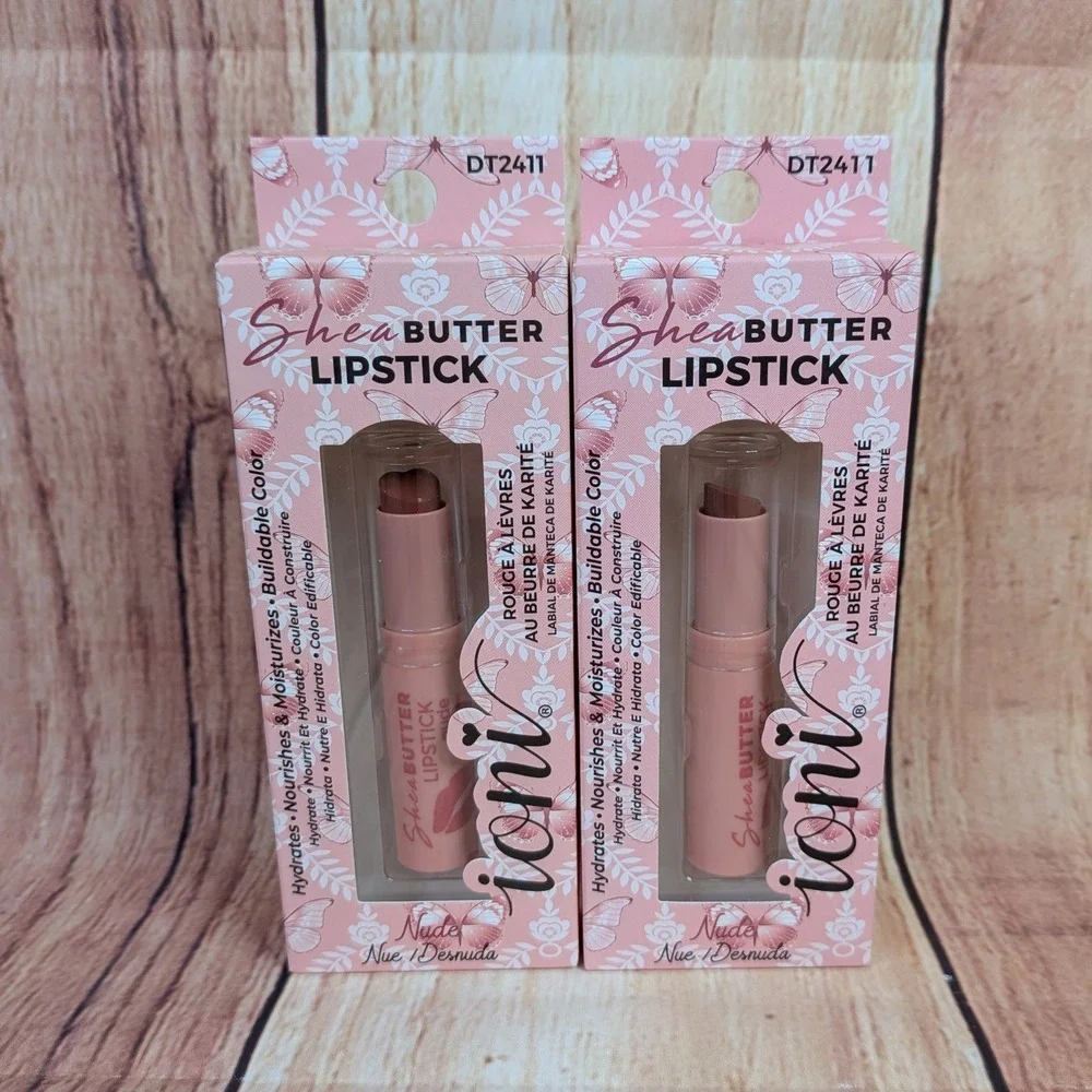 2 PK Ioni Shea Butter Lipstick Nude - Hydrating Buildable Color